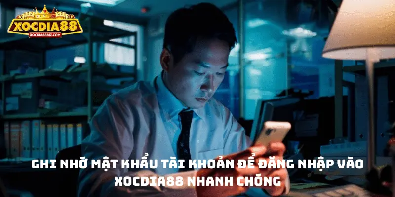 Ghi nhớ mật khẩu tài khoản để đăng nhập XOCDIA88 nhanh chóng