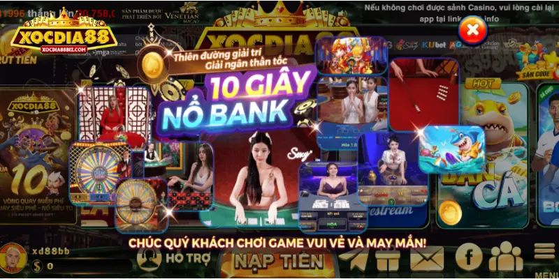 Các khuyến mãi nạp tiền và hoàn tiền theo % cụ thể