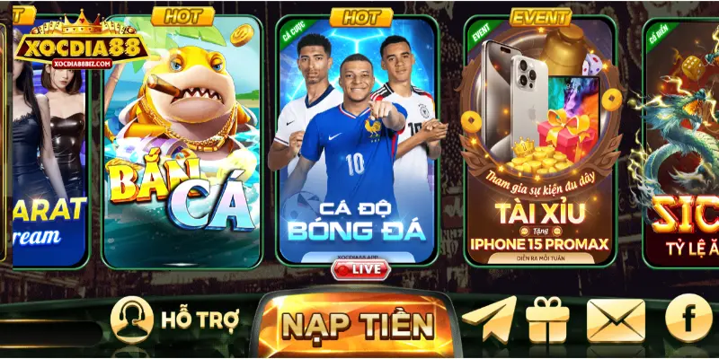 Giới thiệu về sảnh thể thao XOCDIA88 tại cổng game